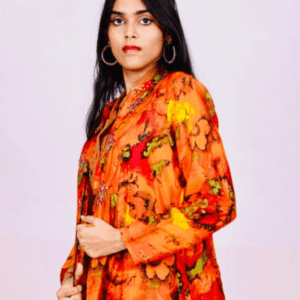 Crepe multi kali A line shrug