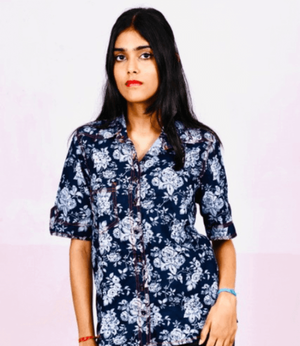 Denim printed top - Image 3