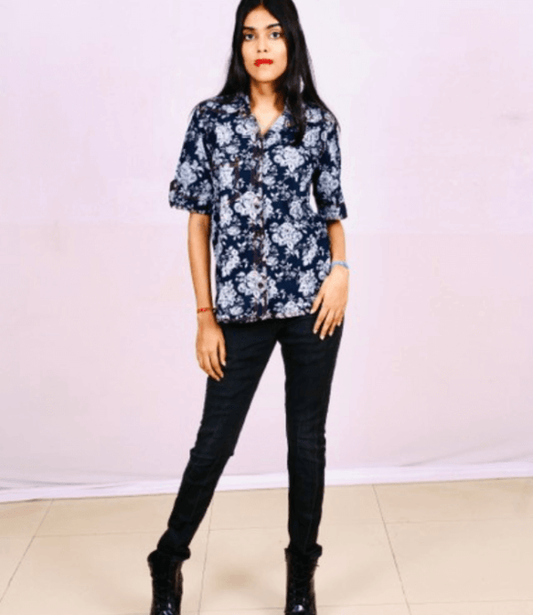 Denim printed top - Image 4