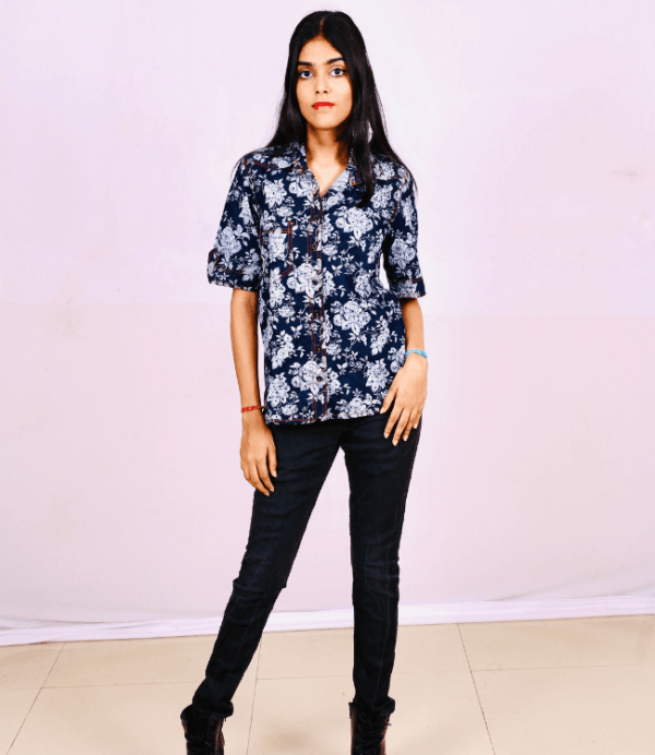 Denim printed top - Image 5