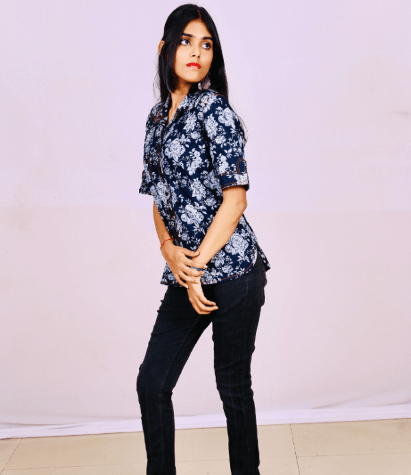 Denim printed top - Image 7