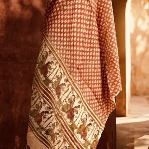 Dupatta Madhubani silk