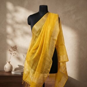 Dupatta Yellow striped