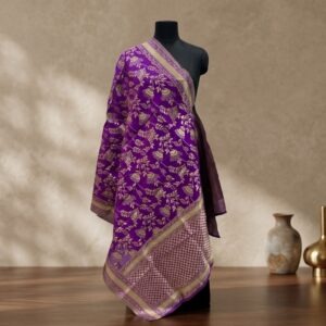 Dupatta purple Banarasi