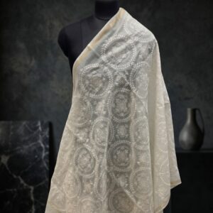 Lucknowi embroidered dupatta